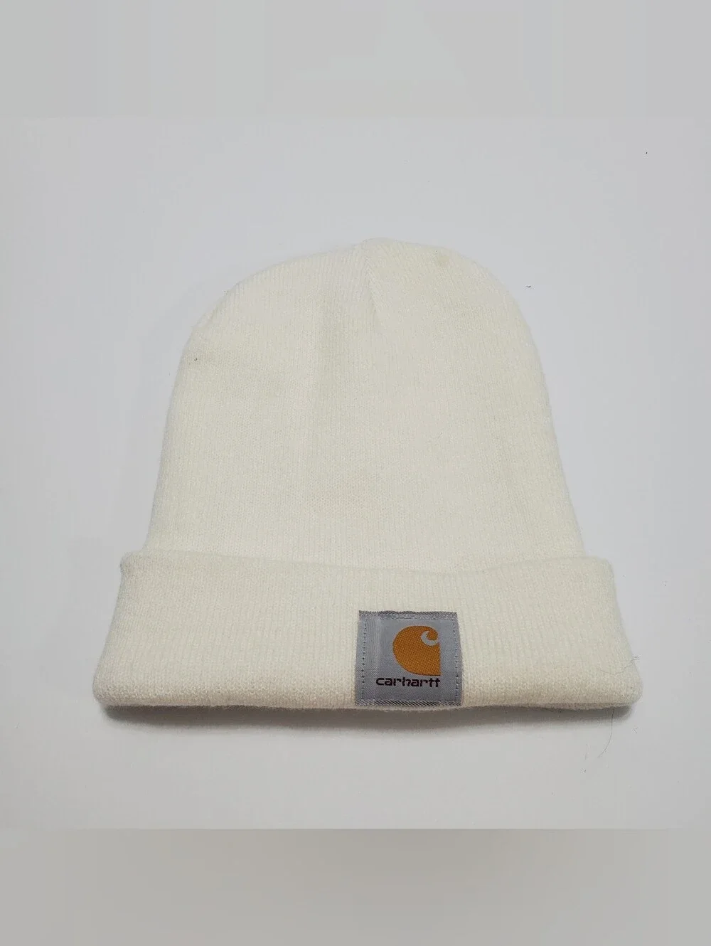 Carhartt Unisex Winter Beanie Hat White Knit One Size Acrylic
